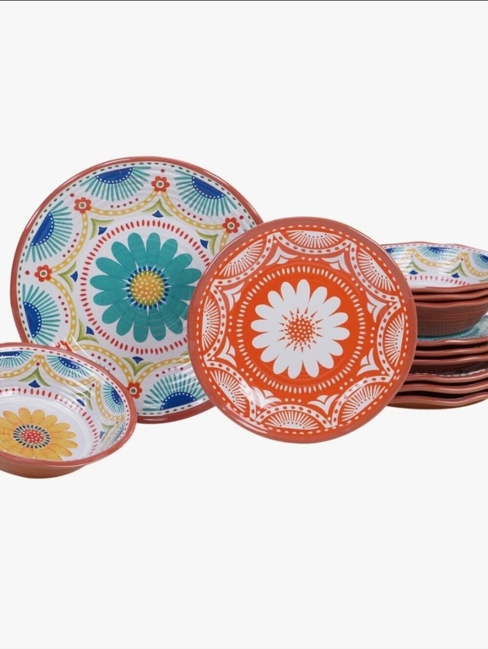 Certified International Vera Cruz 12-Pc Melamine Dinnerware Set - Service for 4